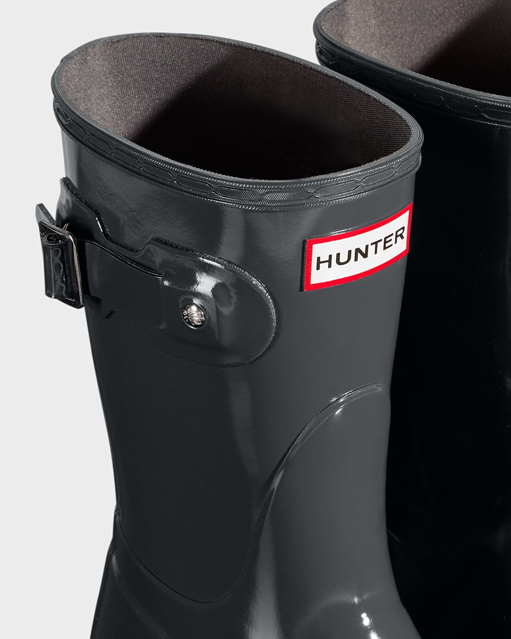 Botas de Lluvia Cortas Hunter Mujer - Original Gloss - Verdes Oscuro - RSKTOJL-16